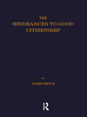 cover image of Hindrances to Good Citizenship